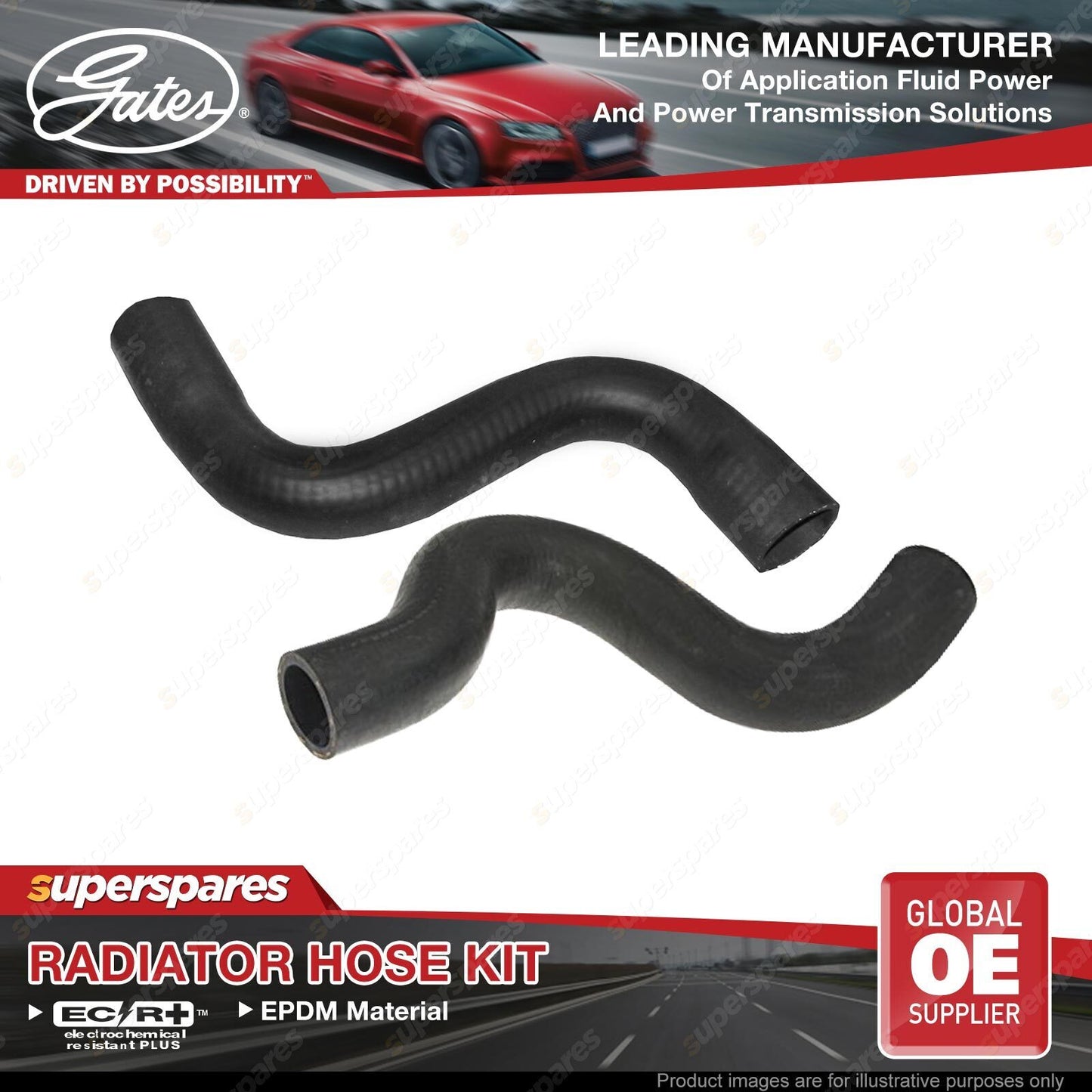 Gates Radiator Hose Kit for Nissan 180 SX S13 Silvia S13 2.0L 1991-1997