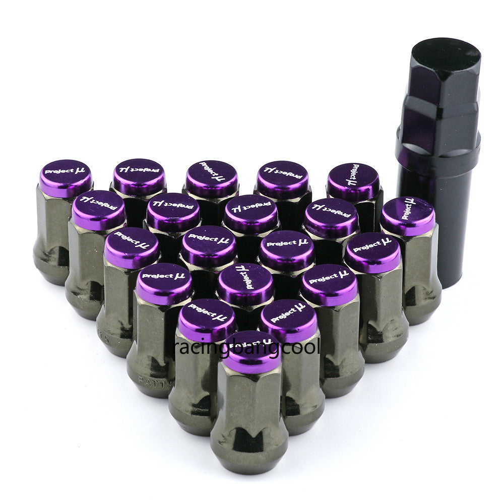 M12X1.25 Project MU Purple Composite SPEC Steel Wheel Nuts Wheel Rims Lug Nuts