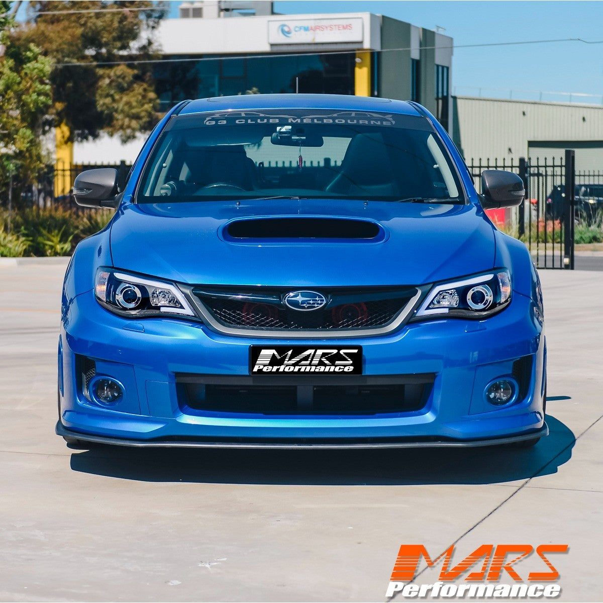 Black LED DRL Day-Time Projector Head Lights for Subaru Impreza 07-13 RS WRX Sti