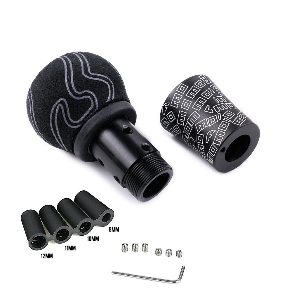 Momo ULTRA BLACK EDITION Graffiti Suede Leather Manual Gear Stick Shift Knob