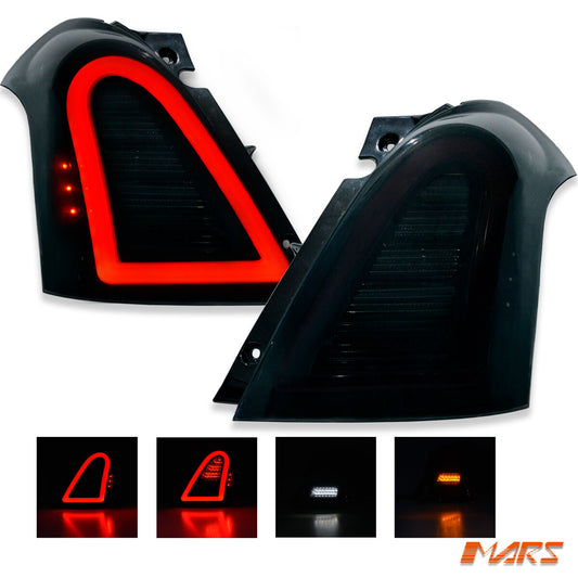 Smoked 3D Stripe Bar Full LED Tail Lights for Suzuki Swift 04-06 07-10 & Sports