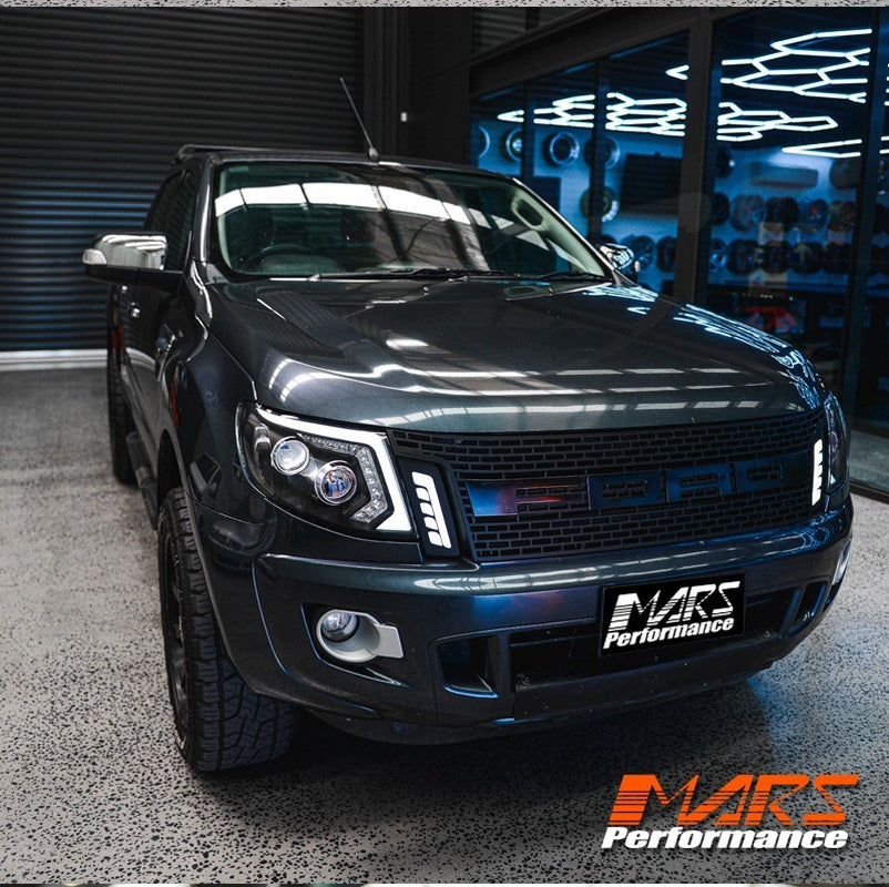 DRL LED Projector Sequential Indicator Head Lights for Ford Ranger PX MK1 11-15