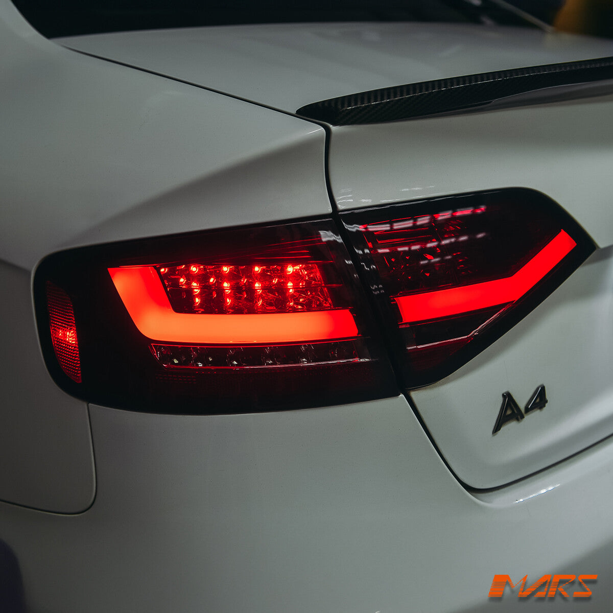 Smoked Red 3D LED Tail Lights for AUDI A4 B8 Sedan -Replace Stock Non LED Lights