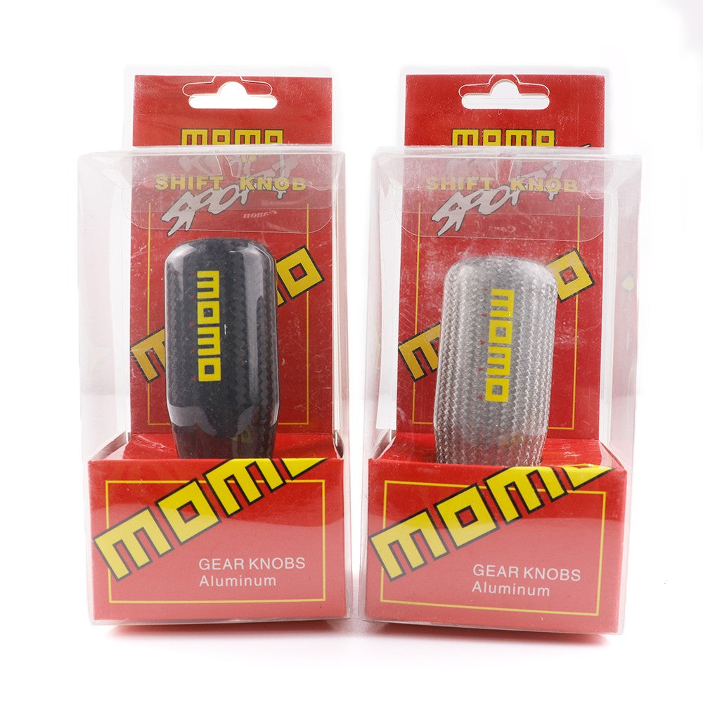 MOMO Carbon Fiber Car Manual Gear Stick Shift Knob Stick Shifter Lever Head