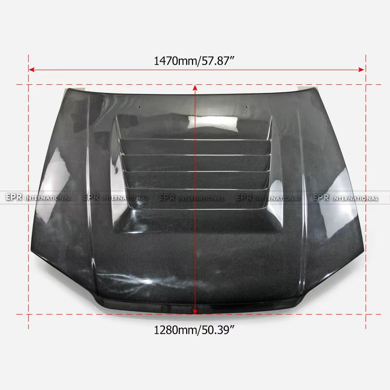 For Nissan Skyline R34 GTT NIS Style Hood - Carbon Fiber/Frp Options 1999-2002