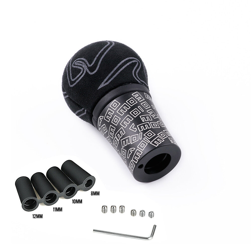Momo ULTRA BLACK EDITION Graffiti Suede Leather Manual Gear Stick Shift Knob