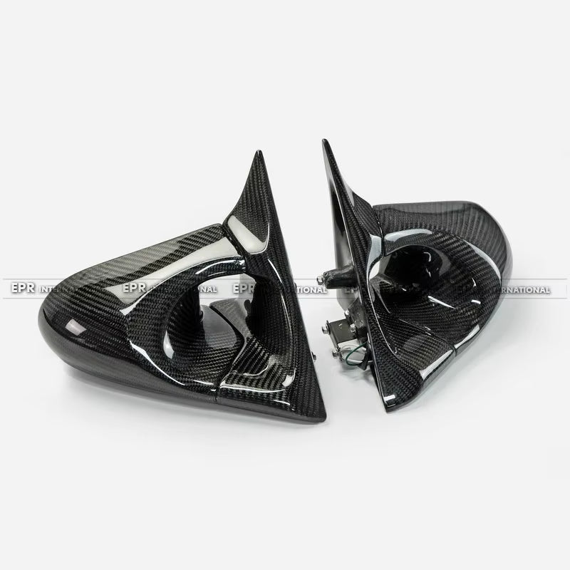 For Nissan Skyline HR34 Sedan RHD Carbon Fiber Aero Mirrors (4DR) - Direct Fit OEM Style