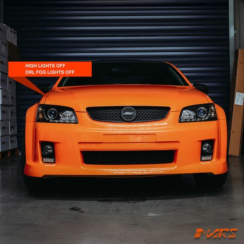 Bumper Bar LED DRL Fog Light Covers for Holden Commodore VE Serie 1 SV6 SSV SS