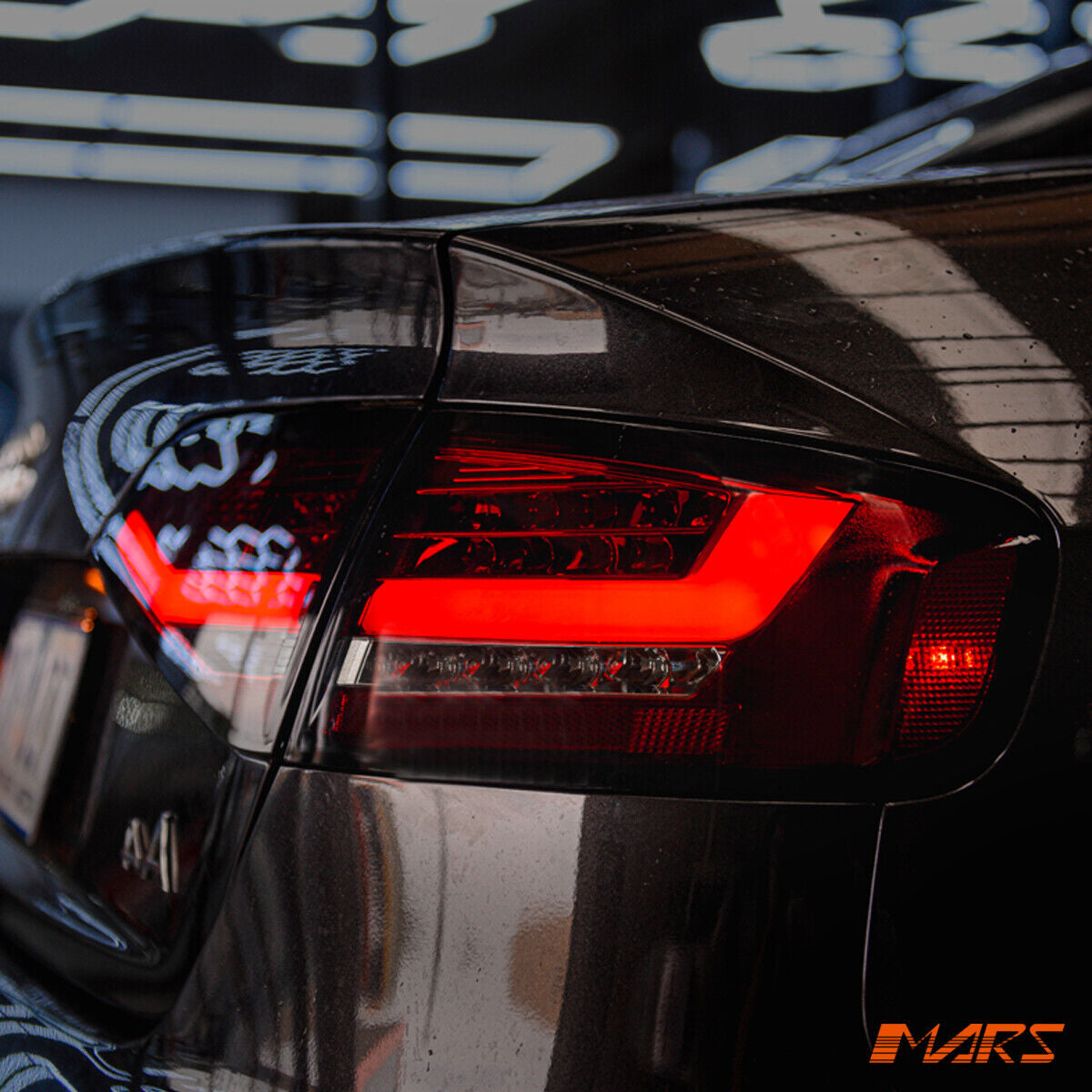 Smoked Red 3D LED Tail Lights for AUDI A4 B8 Sedan -Replace Stock Non LED Lights
