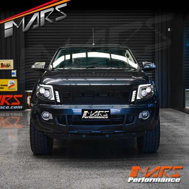 DRL LED Projector Sequential Indicator Head Lights for Ford Ranger PX MK1 11-15