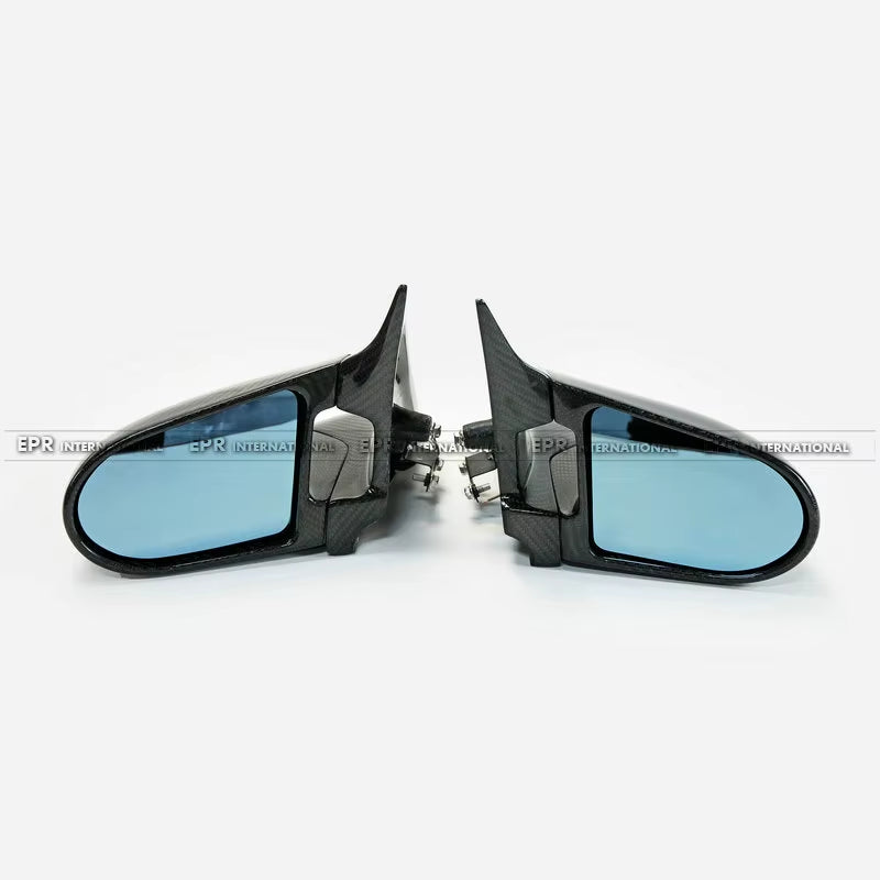 For Nissan Skyline HR34 Sedan RHD Carbon Fiber Aero Mirrors (4DR) - Direct Fit OEM Style