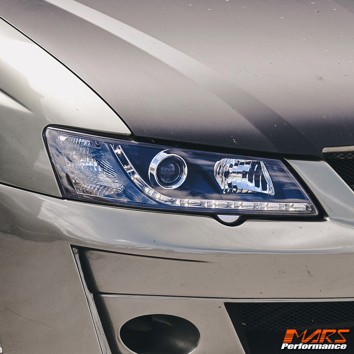 Black DRL LED Projector for Head Lights Holden Commodore VY UTE SEDAN WAGON