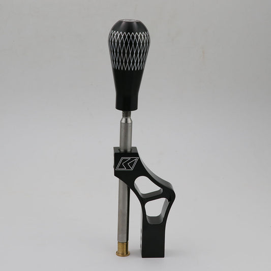K-TUNED Black Aluminum Gear Shift Knob + Extender Adjustable Shifter Lever
