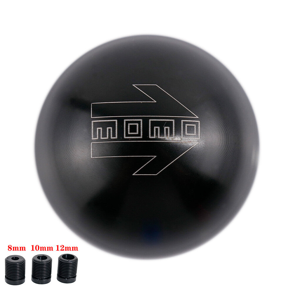 Momo Black Aluminum Alloy Manual Gear Stick Shift Knob Racing Shifter Lever Head