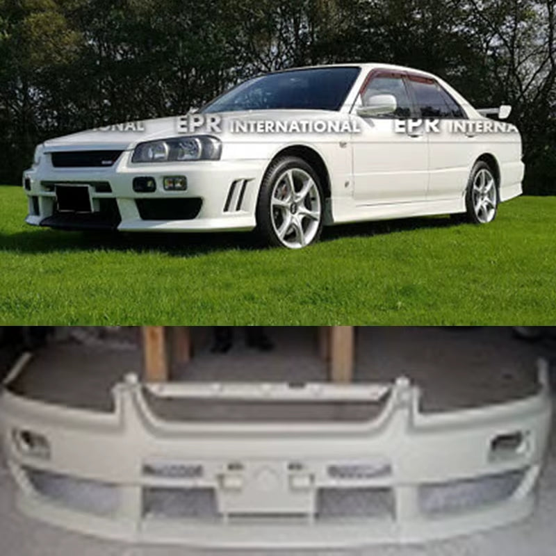 For Nissan Skyline R34 GTT NI Style R-Tune FRP Front Bumper - OEM Fit 1998-2002