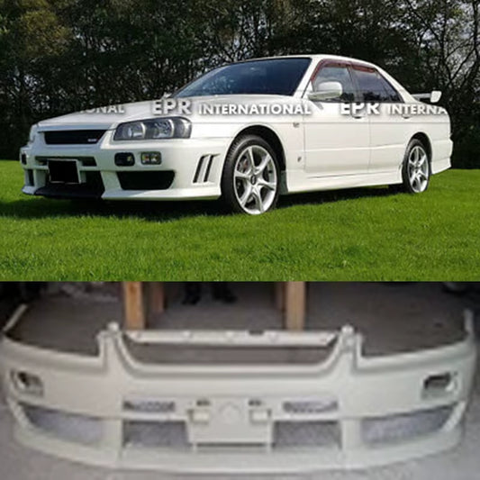 For Nissan Skyline R34 GTT NI Style R-Tune FRP Front Bumper - OEM Fit 1998-2002