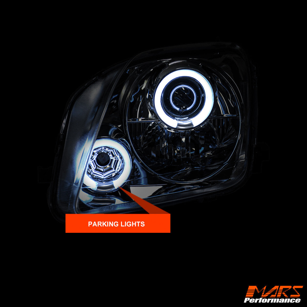 Crystal CCFL Angel-Eyes Projector Head Lights for Honda PRELUDE 1997-2001 JDM