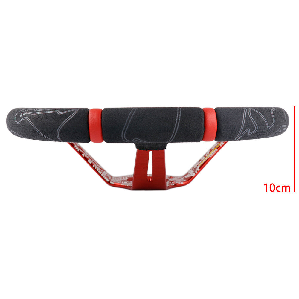 MOMO ULTRA Steering Wheel 350Mm Suede Leather Red Spoke Black Horn Buuton