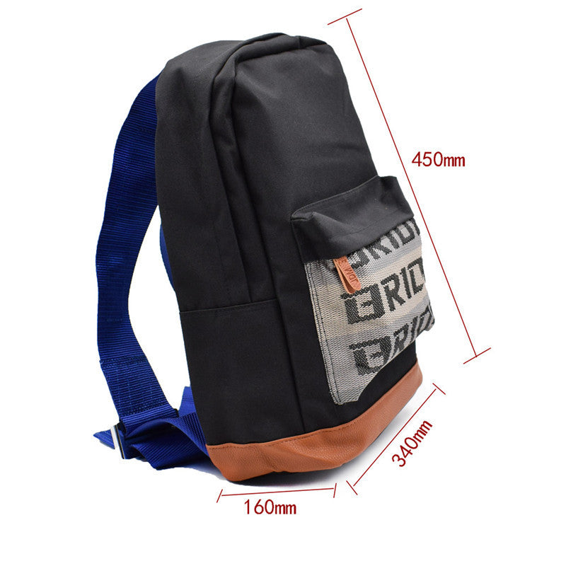 JDM Style Bride Fabric Backpack Racing Seat Belt Harness Straps Shoulders Bag