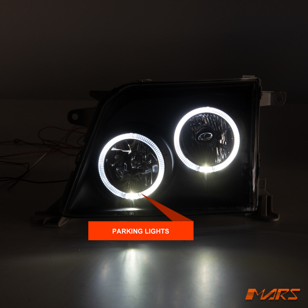 Black Angel Eyes Projector Head Lights for Toyota LAND-CRUISER Prado FJ90 LC90