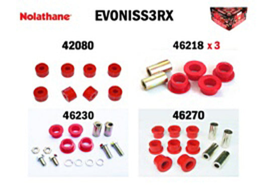 NOLATHANE EVONISS3RX REAR BUSH KIT for NISSAN SILVIA 180SX 300ZX R32 S13