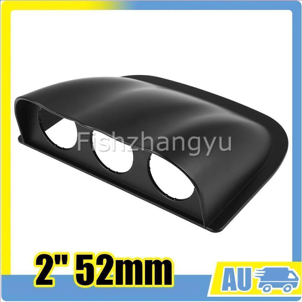 52Mm 2" Triple 3 Hole Dashboard Gauge Holder Pod Car Meter Mount Bracket Black