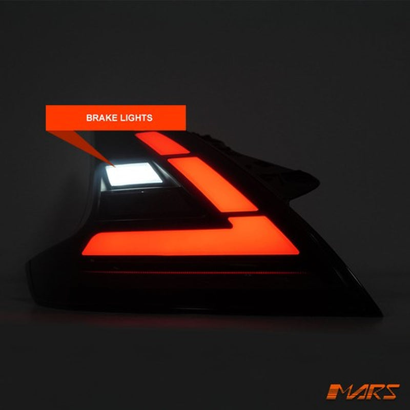 Smoked Full LED Tail Lights with Sequential Indicator for Nissan Z34 370Z 08-21