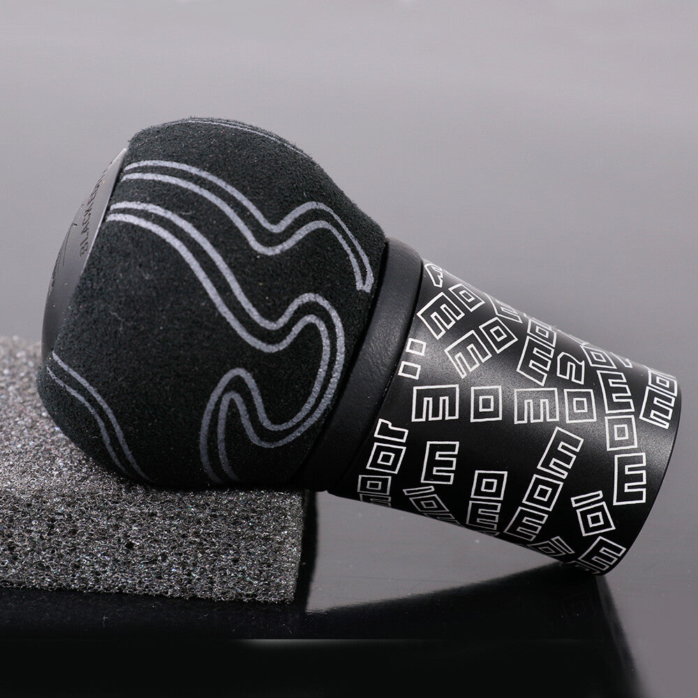 Momo ULTRA BLACK EDITION Graffiti Suede Leather Manual Gear Stick Shift Knob