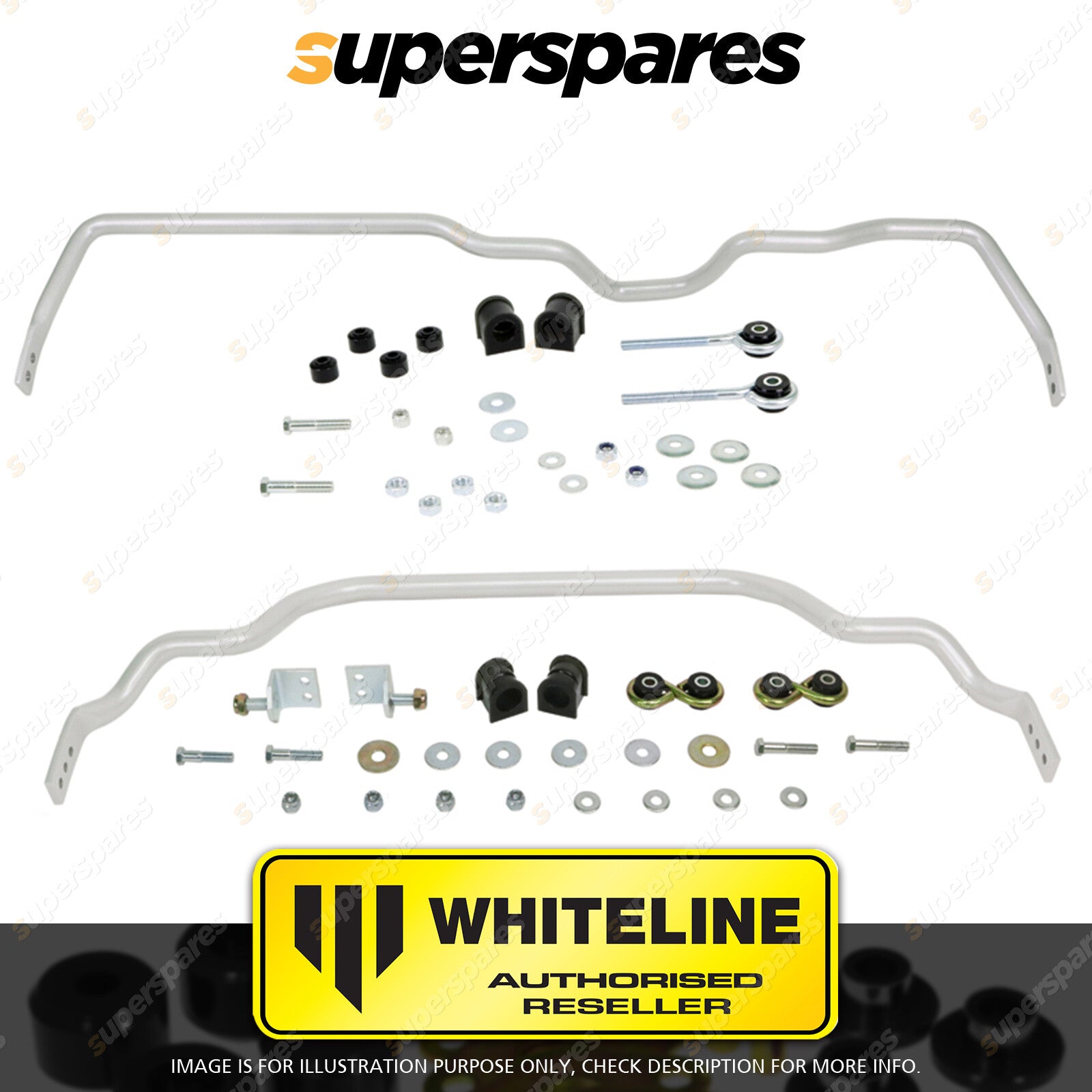 Whiteline F and R Sway Bar Vehicle Kit for NISSAN 180SX SILVIA S13