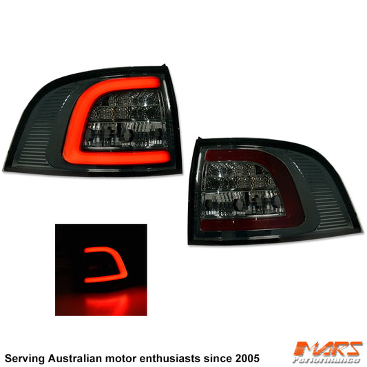 Full Smoked LED Tail Lights for Holden Commodore & HSV VE VF 5 Doors Wagon